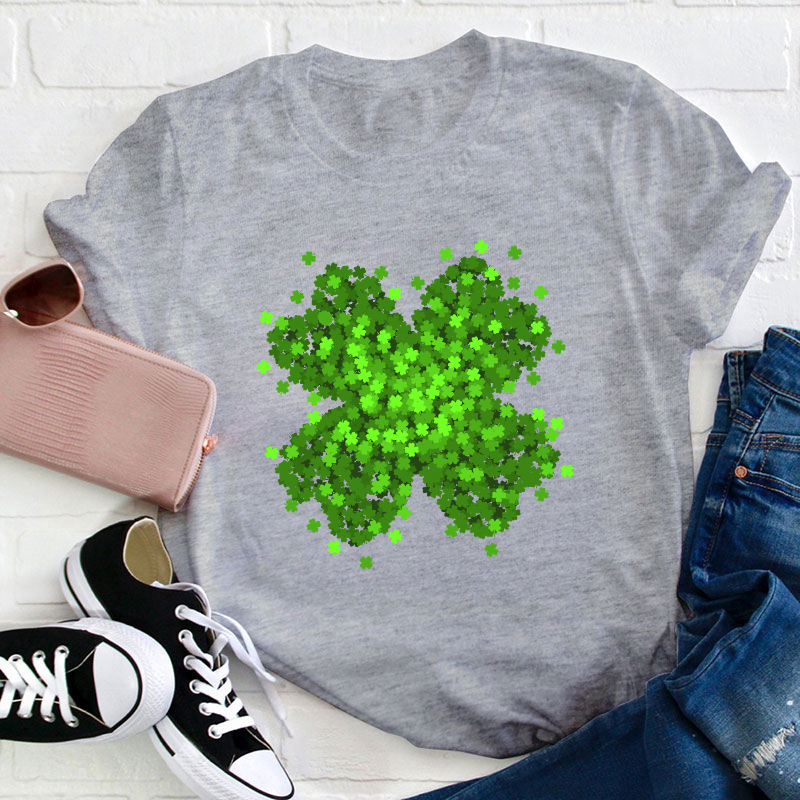 Green Shamrock Teacher T-Shirt
