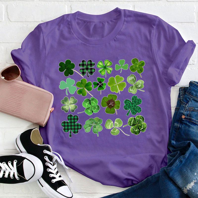 Different Kinds Of Lucky Clovers Teacher T-Shirt