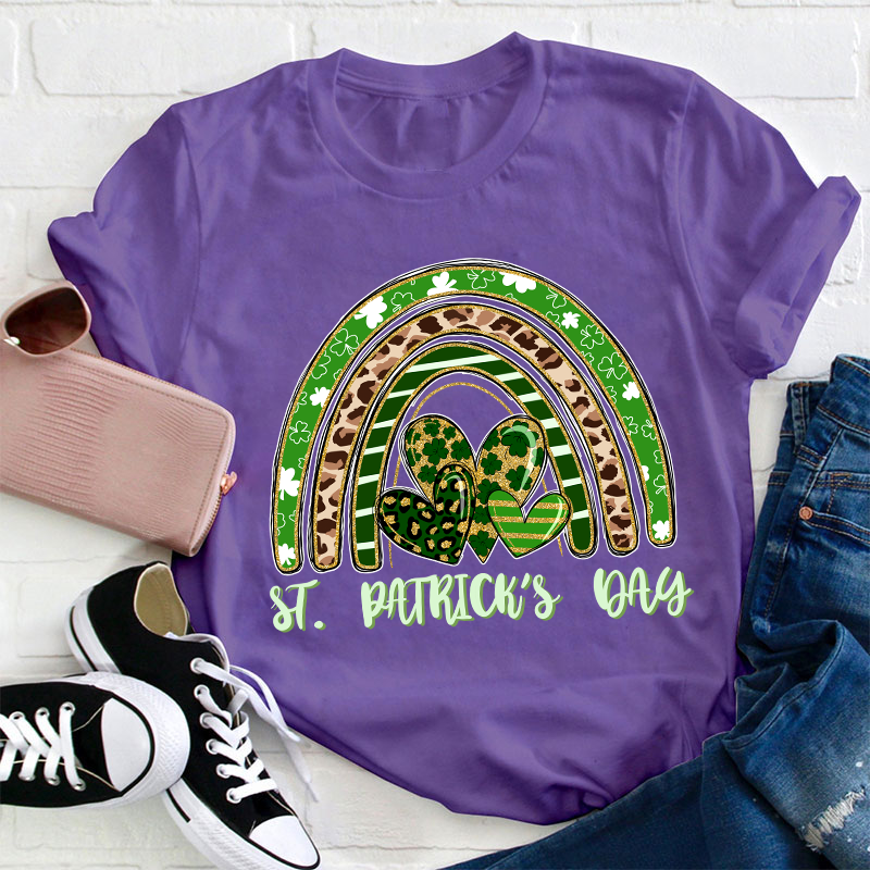 St Patrick's Day Rainbow Teacher T-Shirt