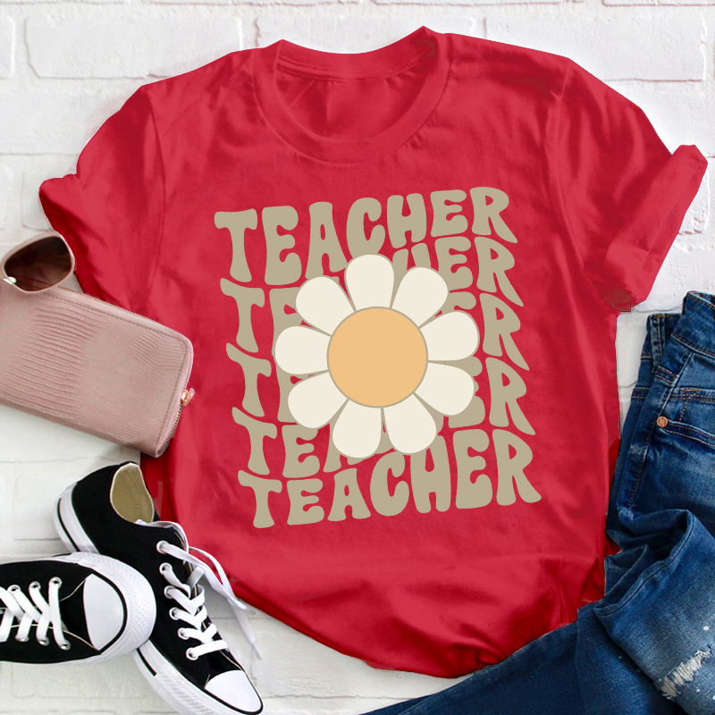 Daisy Flower Teacher T-Shirt