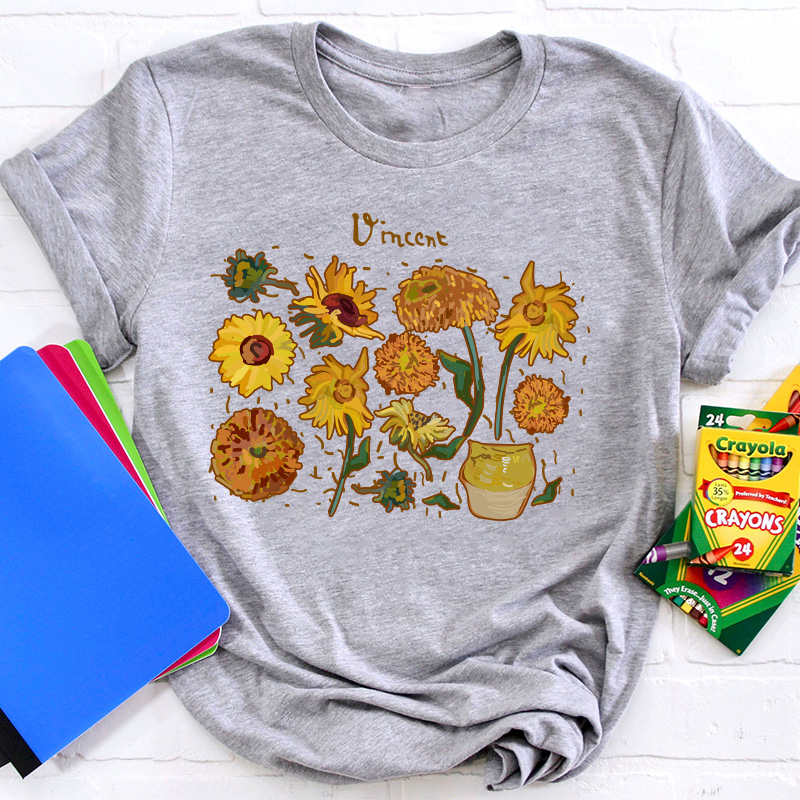Vincent Sunflower Teacher T-Shirt
