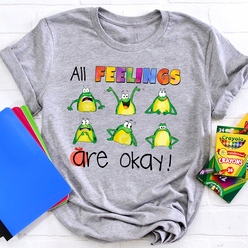 The Cute Expression On The Frog Is Funny Teacher T-Shirt