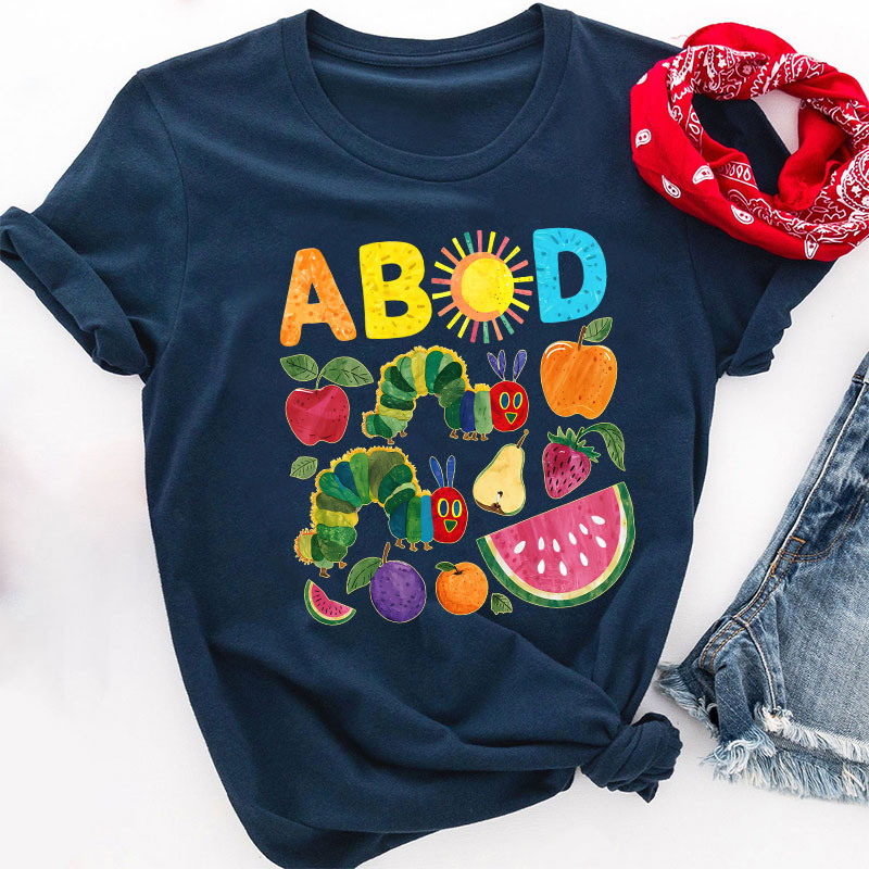 ABCD Caterpillar Teacher T-Shirt