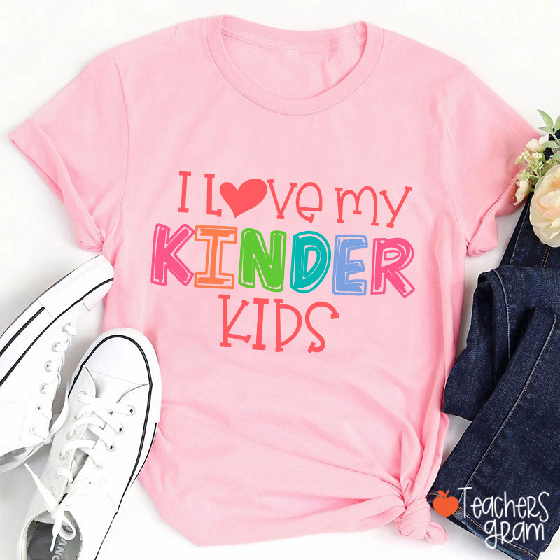 Personalized I Love My Little Kiddo Grade Teacher T-Shirt