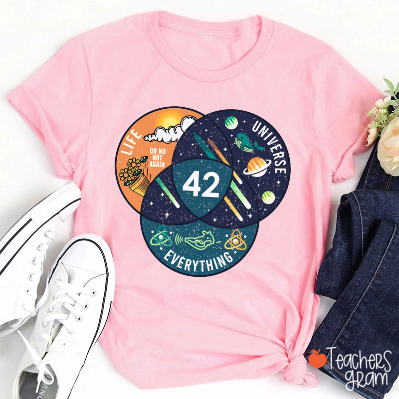 42 Answer To Life Universe And Everything Essential Teacher T-Shirt