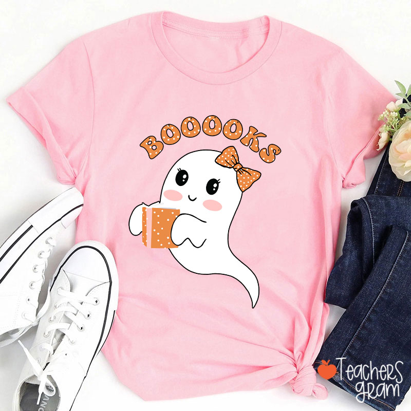 Lovely Ghost Reading Booooks T-Shirt