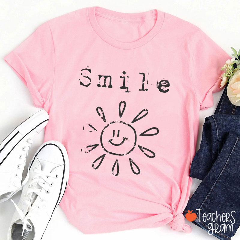 Smile Spreads Energy Like The Sun Teacher T-Shirt