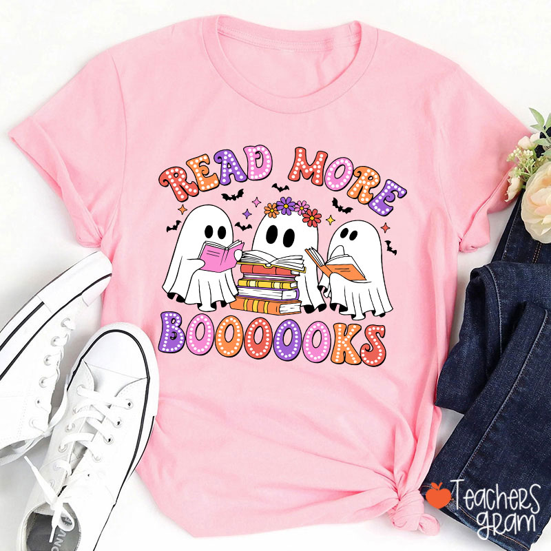 Read More Boooooks Ghost Halloween Teacher T-Shirt