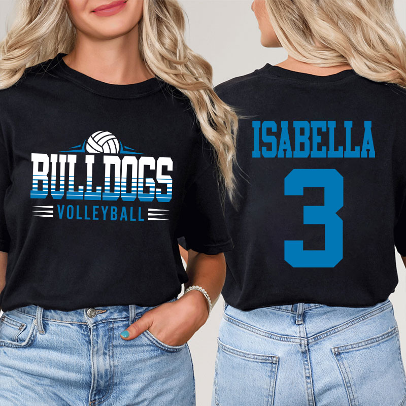 Personalized Mascot And Sport Go Game Day Teacher Two Sided T-Shirt