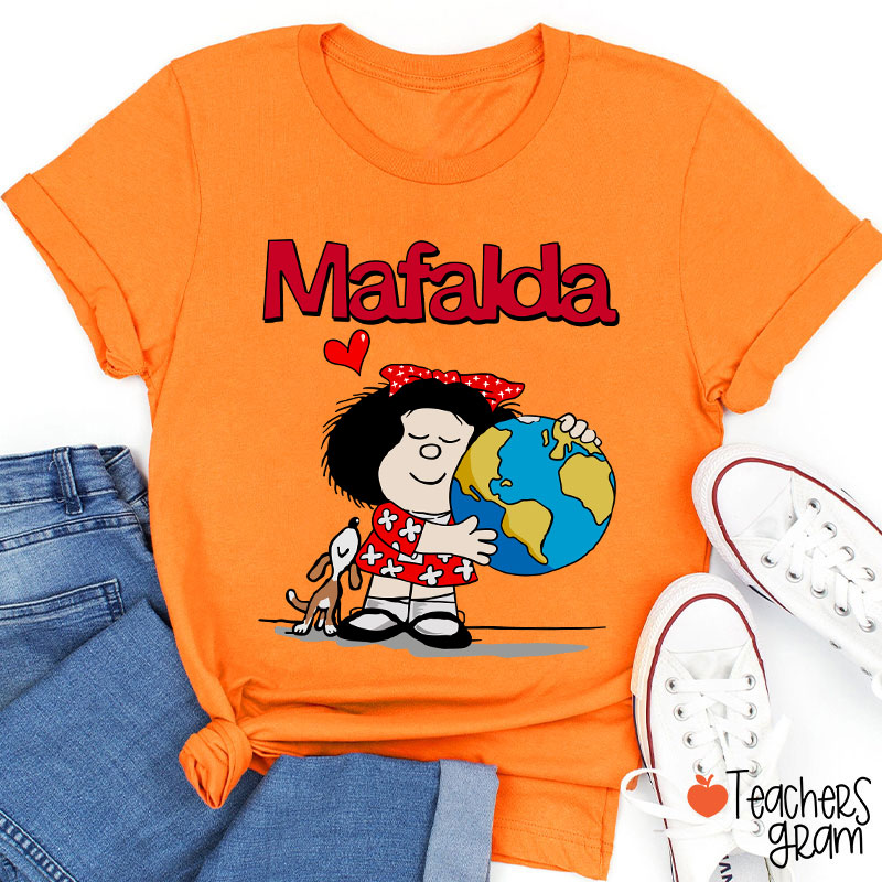 Mafalda Cute Cartoon Spanish Teacher T-Shirt