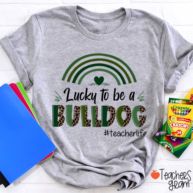 Personalized Mascot And Hashtag Lucky To Be Teacher T-Shirt