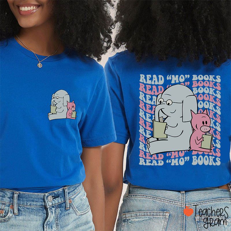 Read Mo Books Elephant Teacher Two Sided T-Shirt