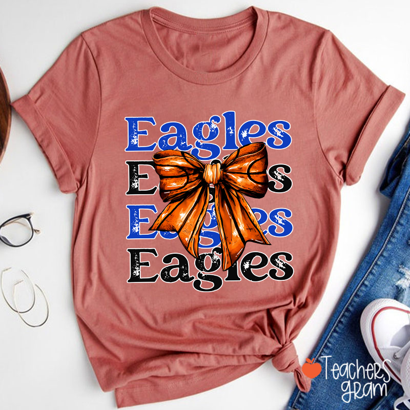 Personalized Mascot And Sport Bow Game Day Teacher T-Shirt