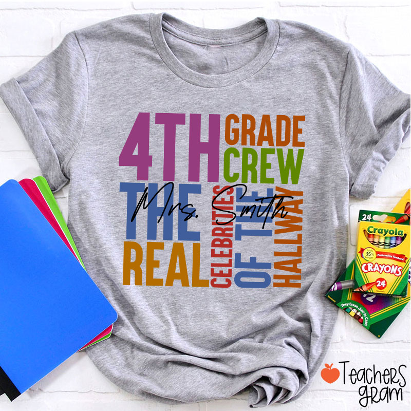 Personalized Grade Name Words Teacher T-Shirt