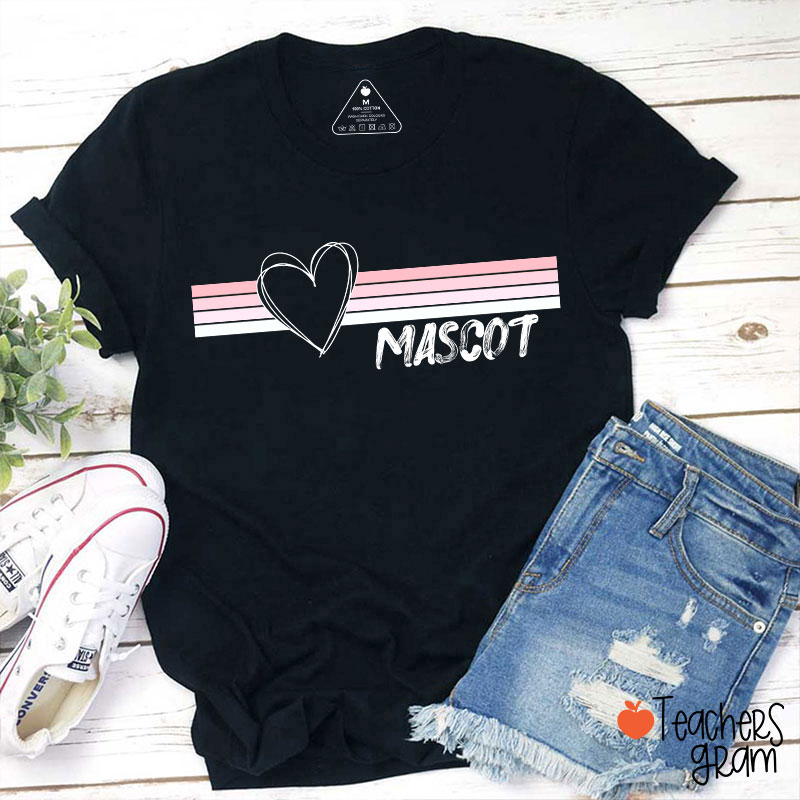 Personalized Mascot Distressed Retro School Spirit Teacher T-Shirt