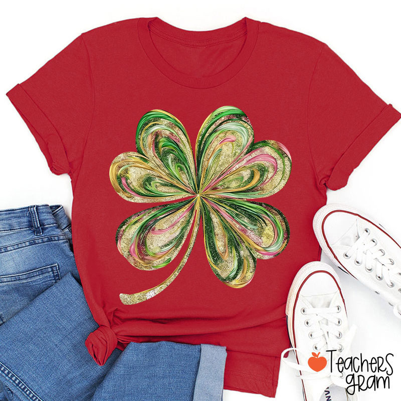 Retro Shamrock Teacher T-Shirt