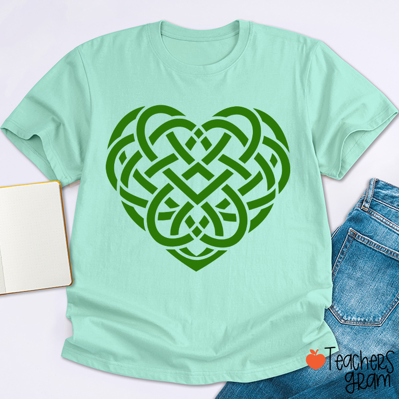 Celtic Heart St. Patrick's Day Teacher T-Shirt