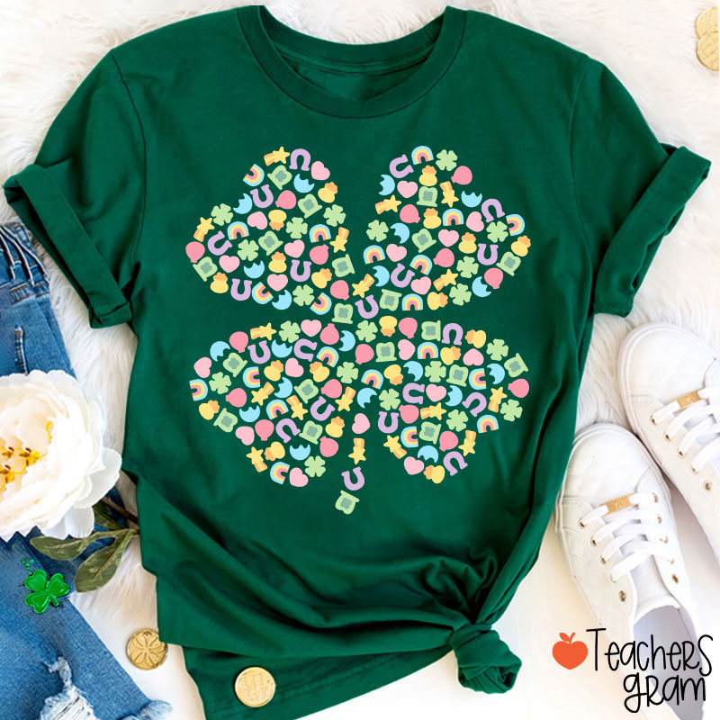 Lucky Charms Shamrock Teacher T-Shirt
