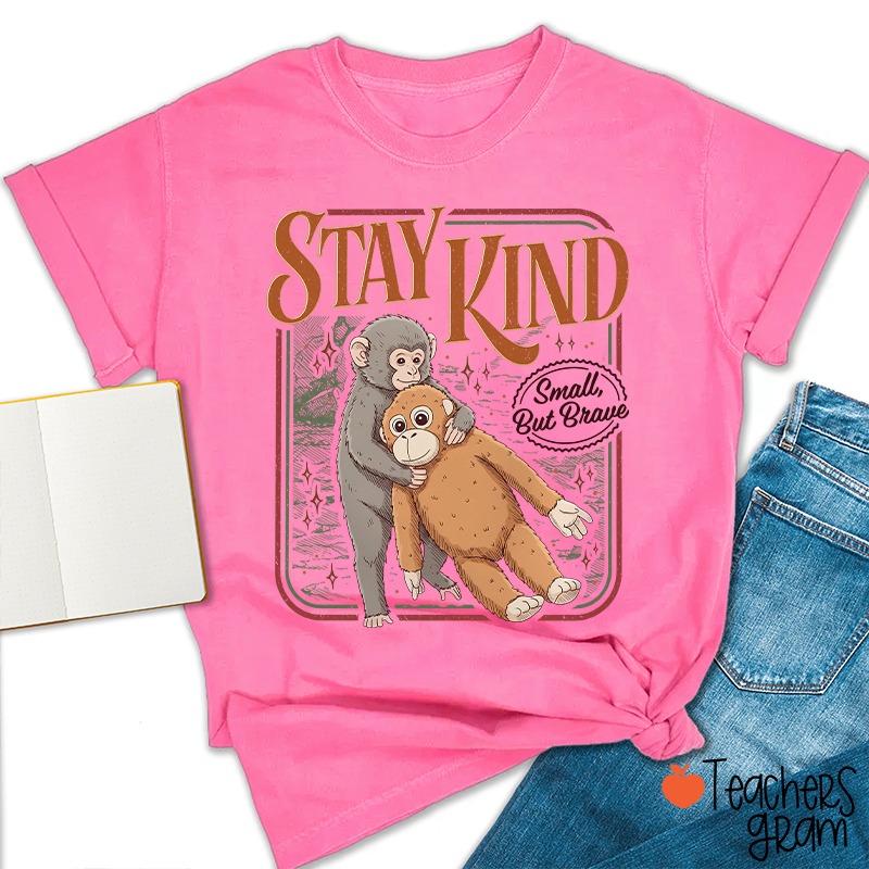 Stay Kind Small But Brave Teacher T-Shirt
