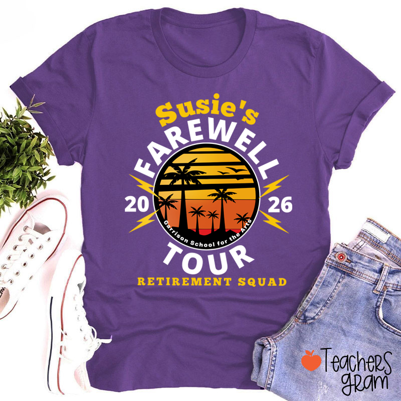 Personalized Teacher's Farewell Tour Retirement Squad Teacher T-Shirt