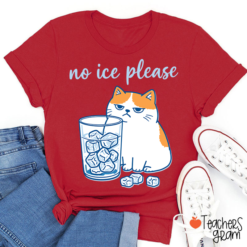 No ICE Please Cute Cat Teacher T-Shirt