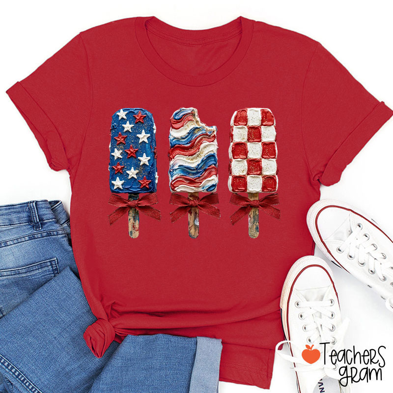 Patriotic Popsicle Teacher T-Shirt