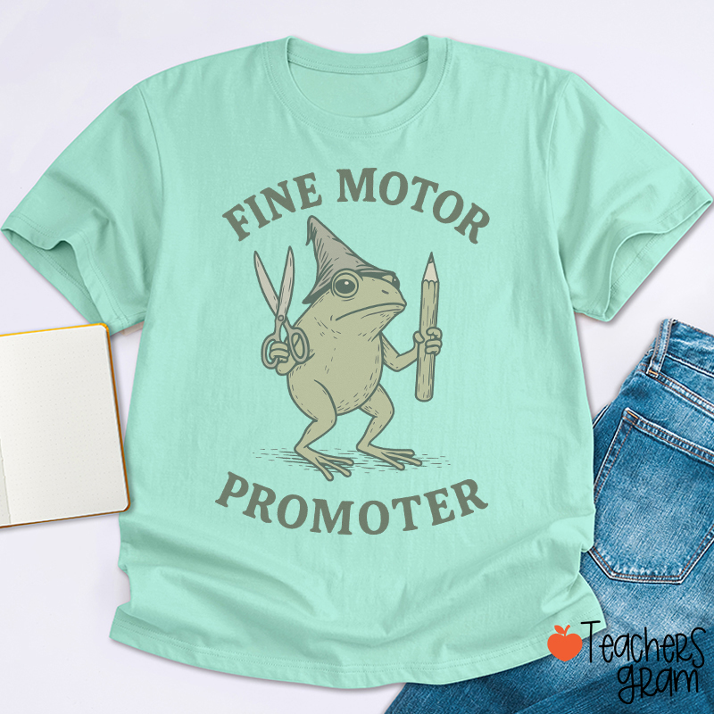 Fine Motor Promoter Wizard Frog OT Teacher T-Shirt