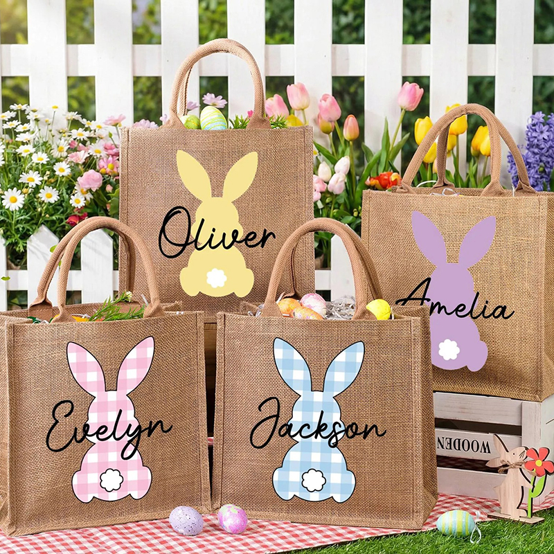 Personalized Easter Bunny Tote Bag