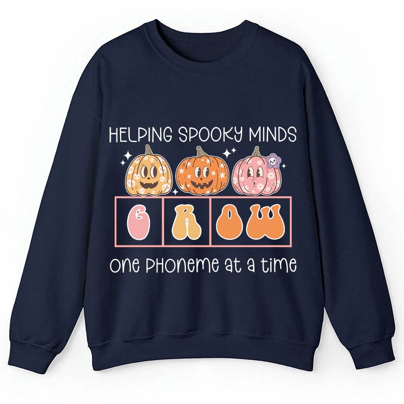 Helping Spooky Minds Grow Teacher Sweatshirt