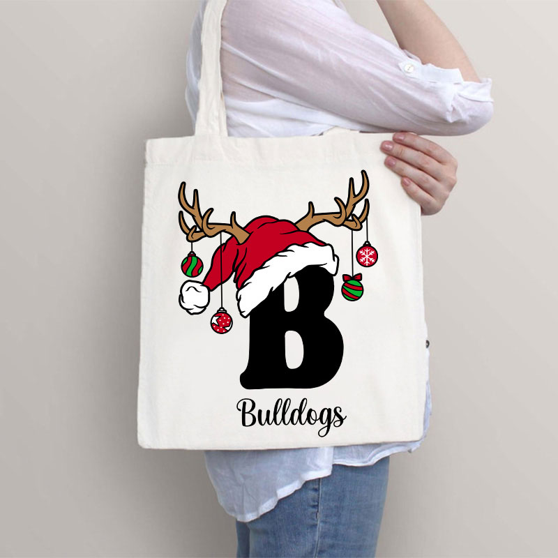 Personalized An Elk Santa Hat Teacher Tote Bag