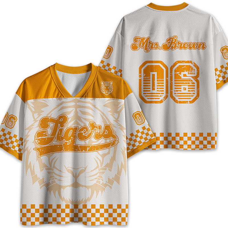 Personalized Mascot School Spirit Game Day Teacher Mesh Jersey