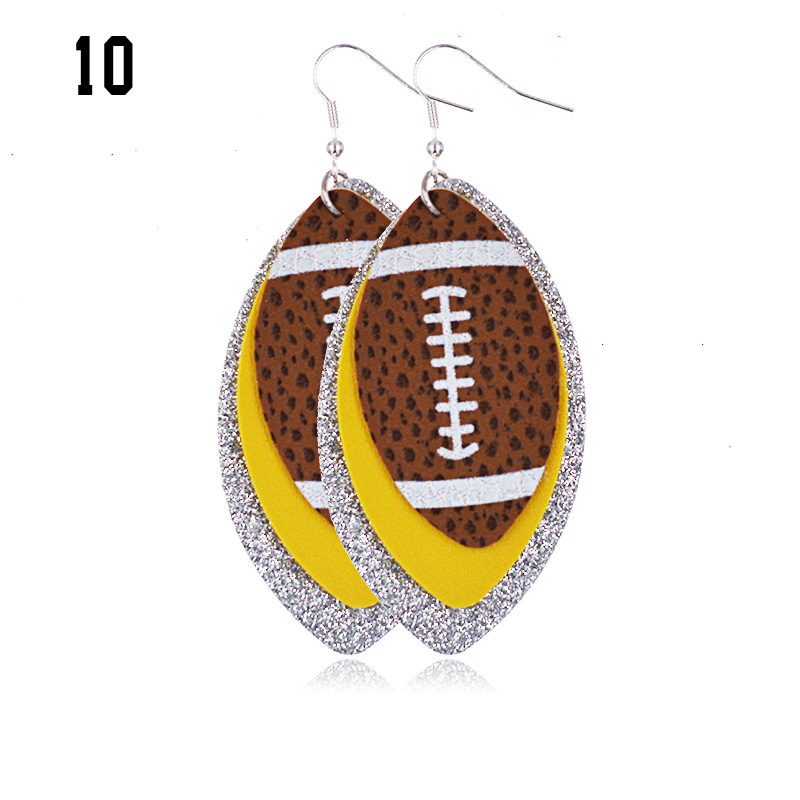 Football Leather Earrings