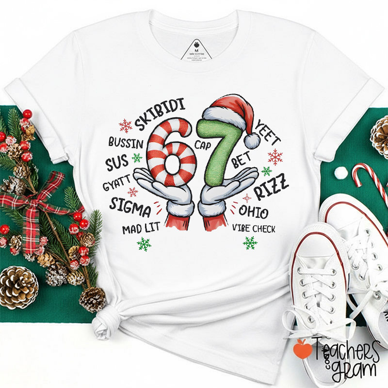 Funny Six Seven Gen Alpha Teacher T-Shirt