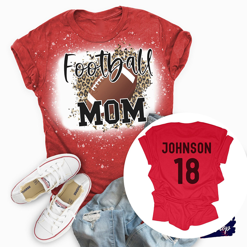 Personalized Sport Leopard Teacher Two Sided T-Shirt