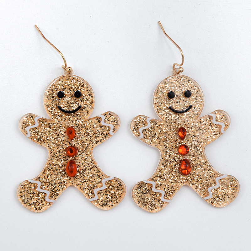 Christmas Gingerbread Man Teacher Acrylic Earrings