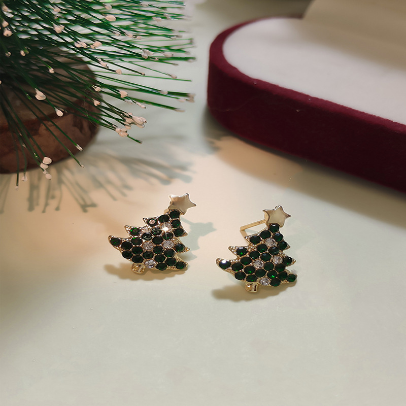 Christmas Tree Teacher Metal Earrings