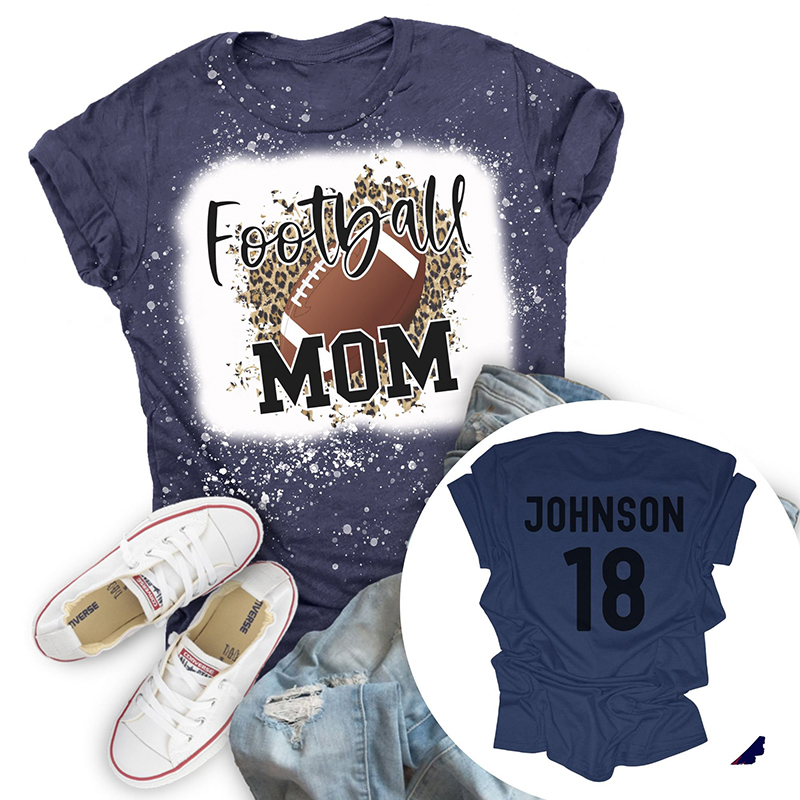 Personalized Sport Leopard Teacher Two Sided T-Shirt