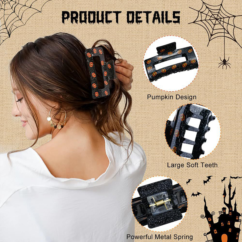 Halloween Pumpkin Hair Clips
