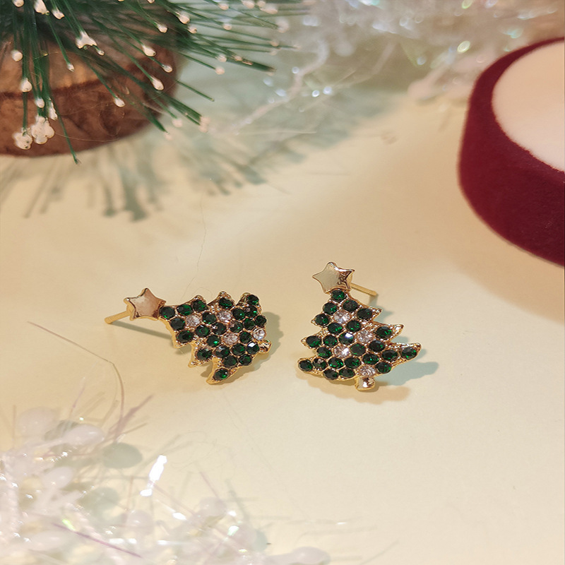 Christmas Tree Teacher Metal Earrings