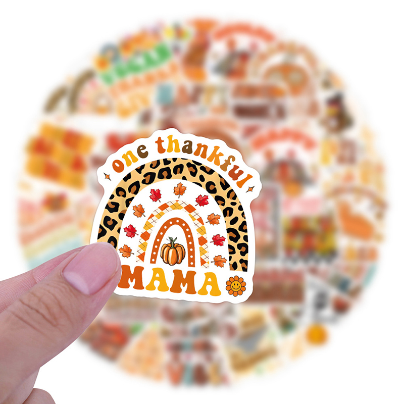 Groovy Thanksgiving 60 PCS Teacher Stickers Pack