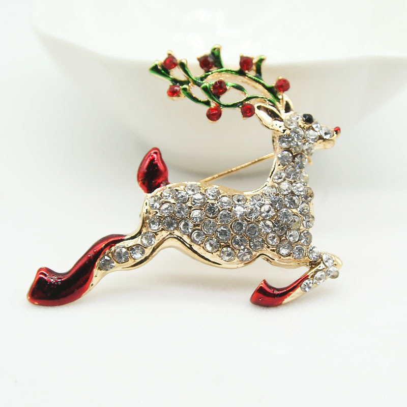 Reindeer Full Of Diamonds Teacher Pin