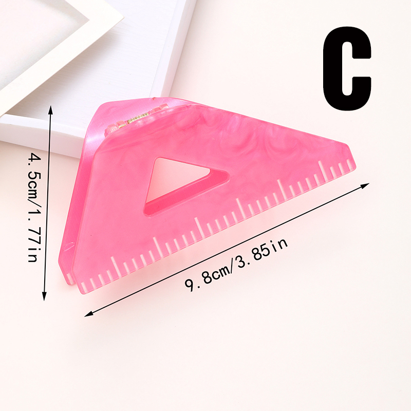 Pencil Triangle Ruler Hair Clips