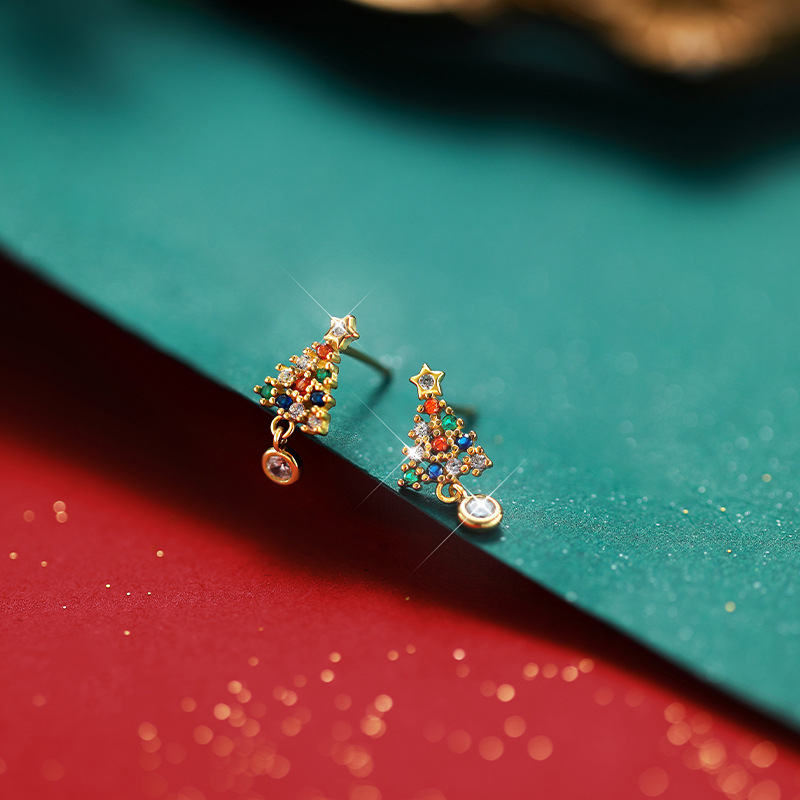 Star Christmas Tree Teacher Metal Earrings