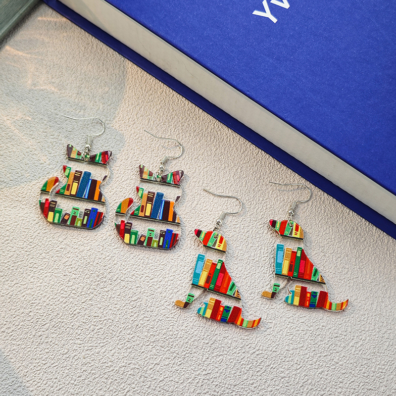 Colorful Cat And Dog Earrings