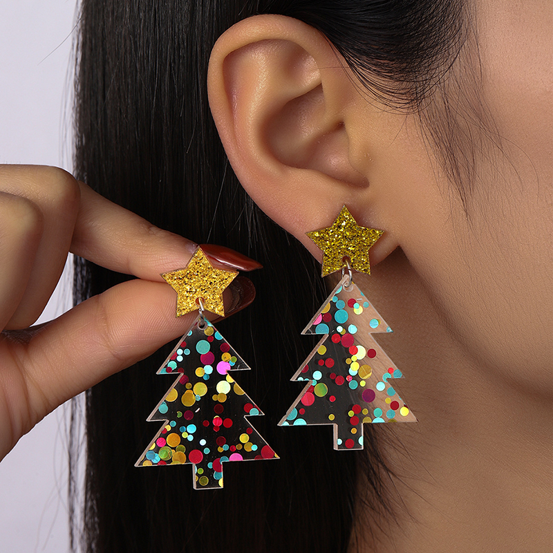 Christmas Tree Teacher Acrylic Earrings