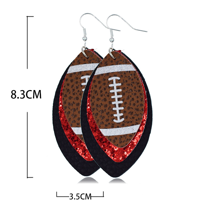 Football Leather Earrings