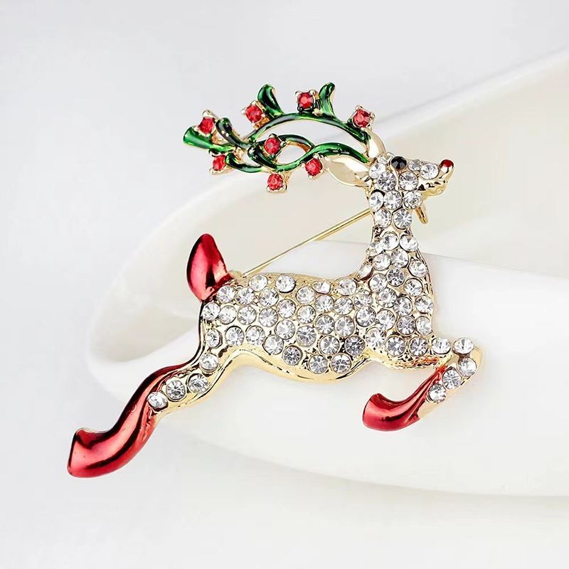 Reindeer Full Of Diamonds Teacher Pin