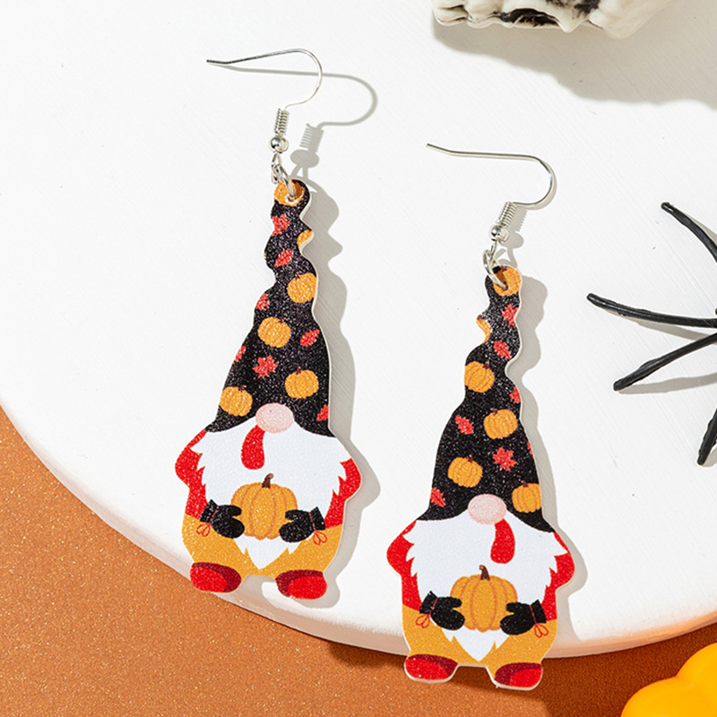 Halloween Thanksgiving Dwarf Leather Earrings