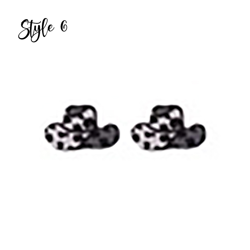 Cute Smiley Apple Drawing Board Wooden Earrings