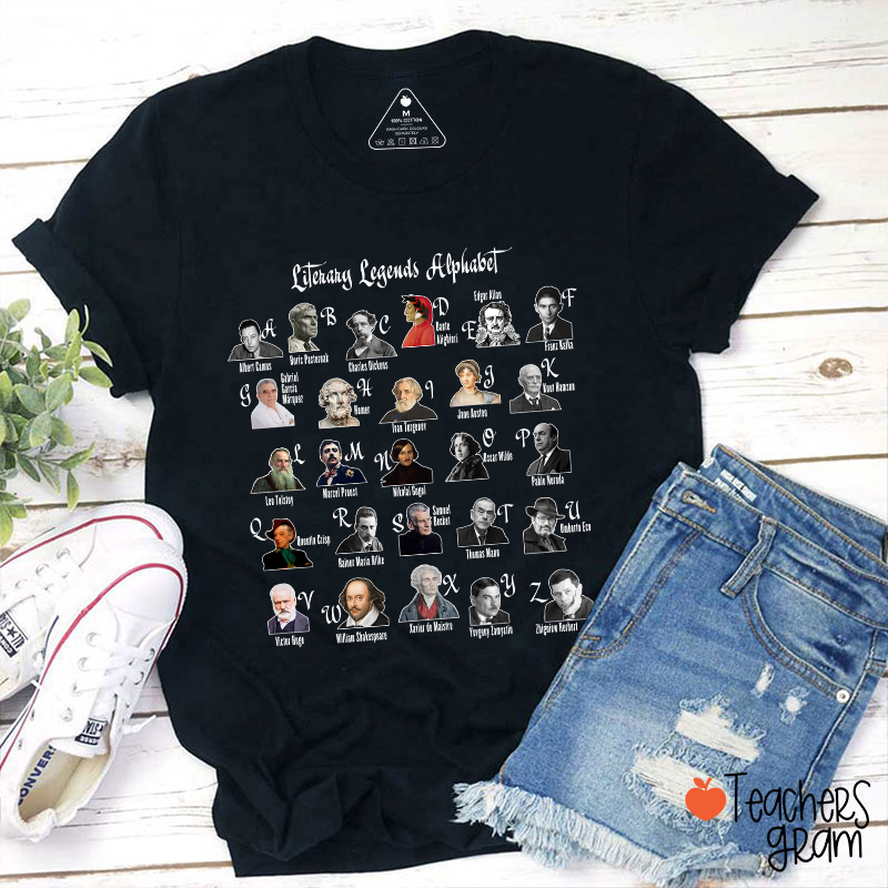 Literary Legends Alphabet Teacher T-Shirt